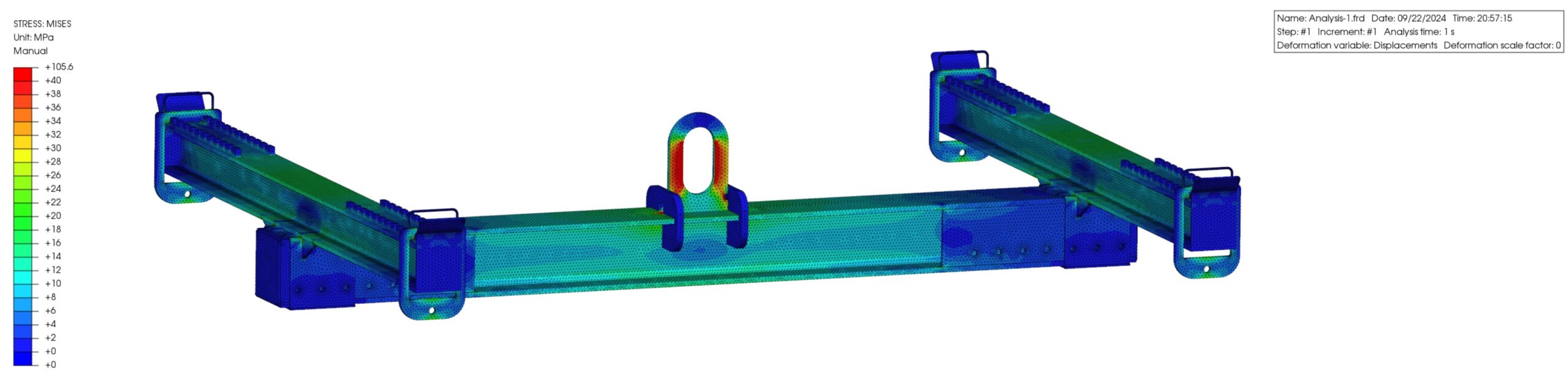 Análisis estructural balancín en H